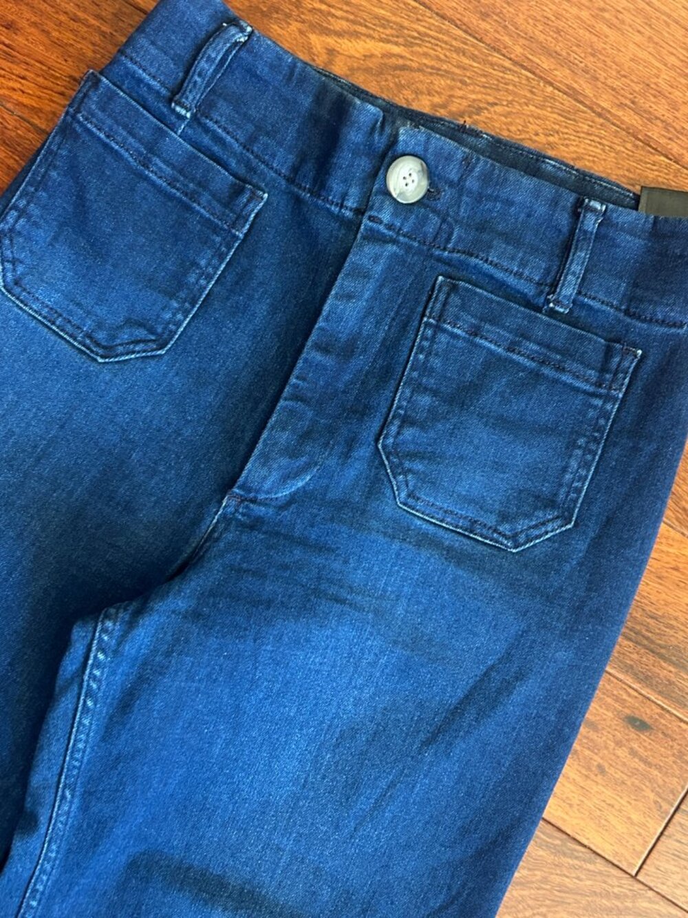 Pilcro The Skipper Jeans 27 High Rise Wide Leg Sailor Dark Wash Anthropologie - Picture 2 of 6